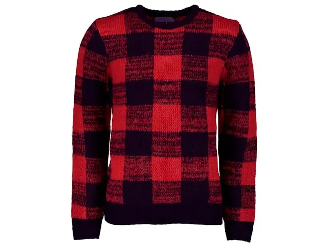 Tu x graduate fashion week red check jumper