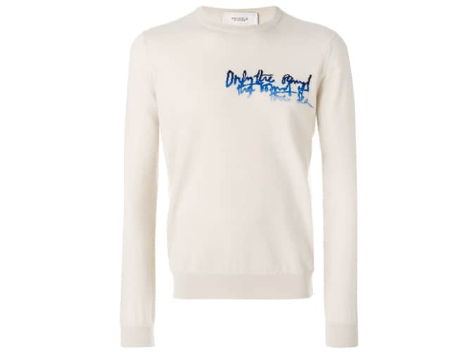 Pringle intarsia script cashmere jumper