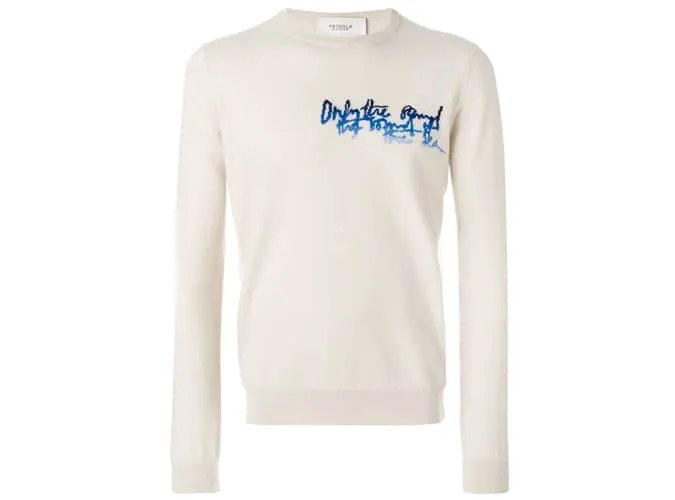 Pringle intarsia script cashmere jumper