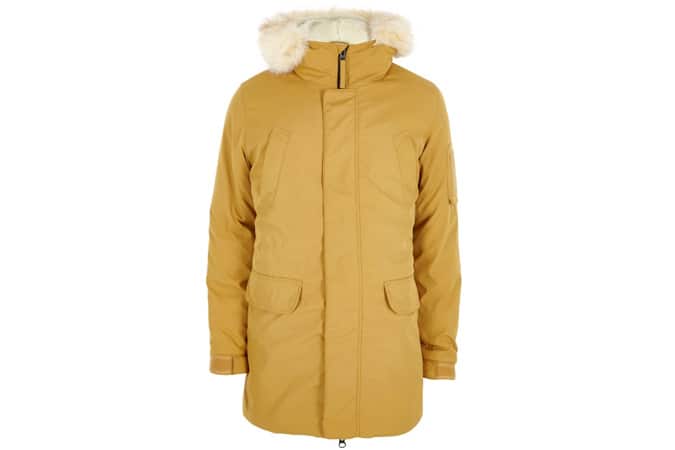 River island faux fur trim trùm đầu parka