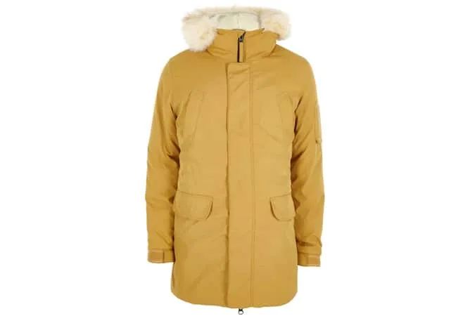 River island faux fur trim trùm đầu parka