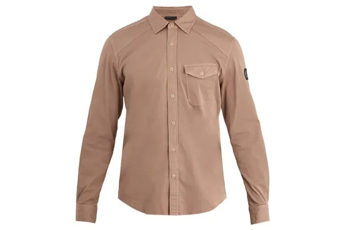 Áo sơ mi vải cotton co giãn belstaff steadway