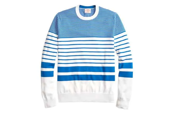 Brooks brothers nautical-stripe cotton crewneck sweater