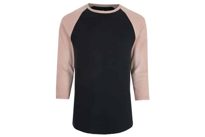 River island màu hồng raglan tay áo t-shirt mỏng vừa vặn