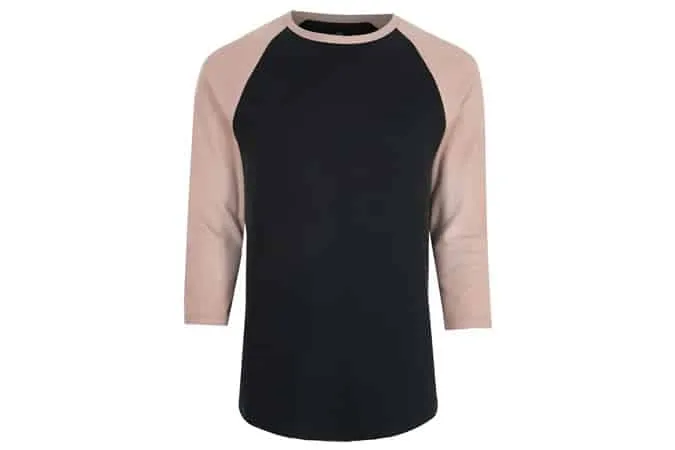 River island màu hồng raglan tay áo t-shirt mỏng vừa vặn