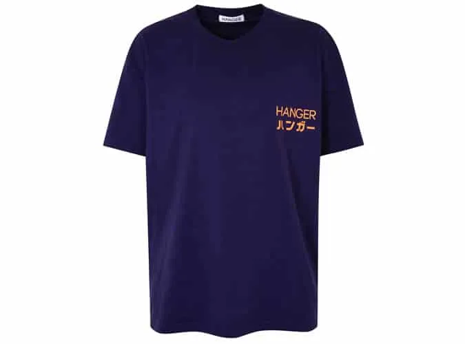 Hanger uo áo thun tay ngắn màu xanh dương độc quyền của hanger uo