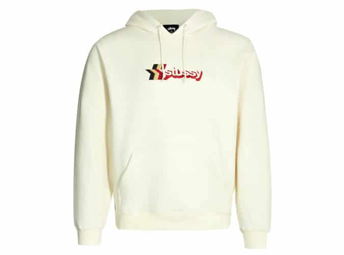 Stussy logo thêu cotton pha trộn hoody