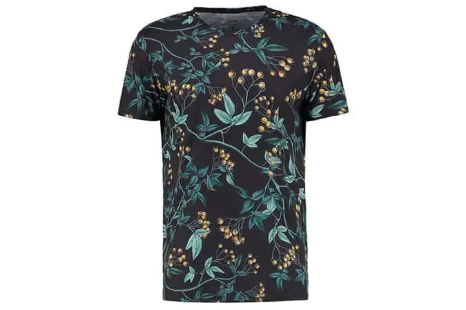 Kiomi black botanical t-shirt