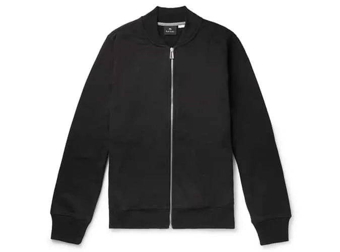 Ps by paul smith organic loopback cotton-jersey áo khoác ném bom