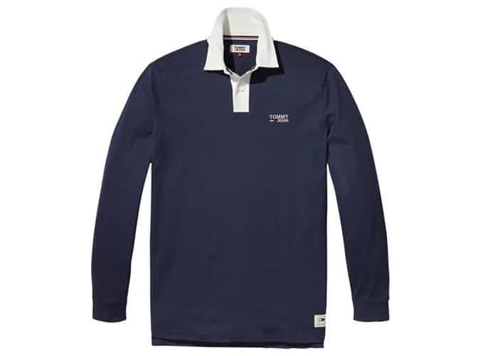 Áo sơ mi bóng bầu dục cổ điển của tommy jeans