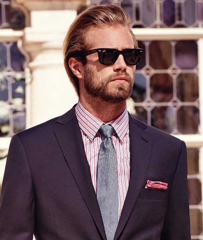 Cách đeo kính râm ray-ban wayfarer với suit