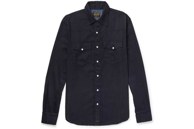 Kingsman + jean shop statesman selvedge denim shirt