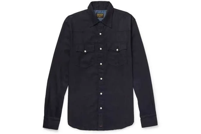 Kingsman + jean shop statesman selvedge denim shirt