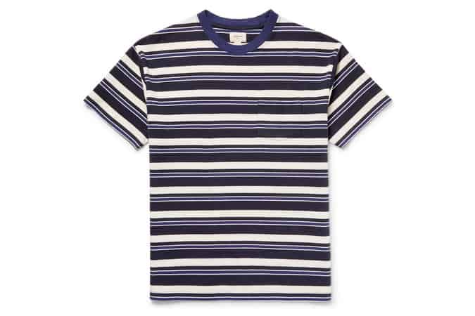 Áo thun cotton-jersey sọc sawaka