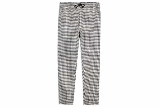 Bộ đồ chạy bộ houndstooth đen trắng