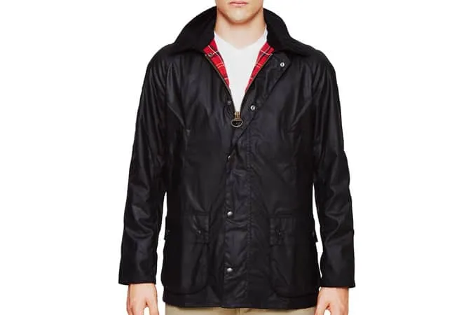 Barbour ashby waxed field jacket black