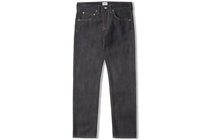 Ed-55 quần jean ống côn thông thường denim chưa giặt