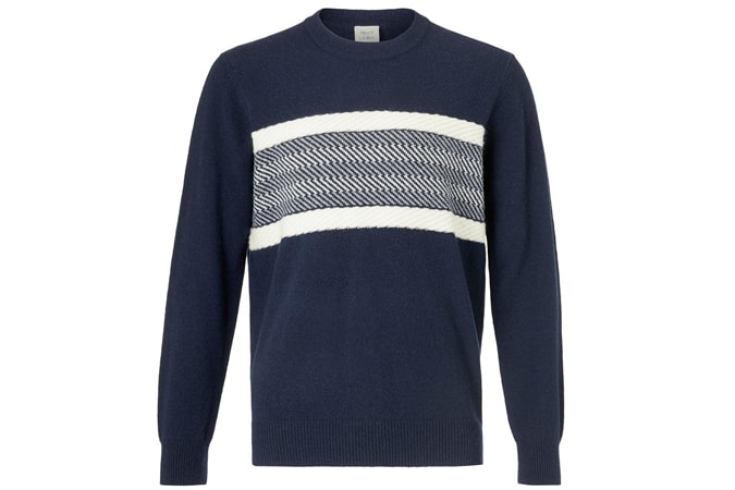 John lewis & partners placement stripe lambswool jumper