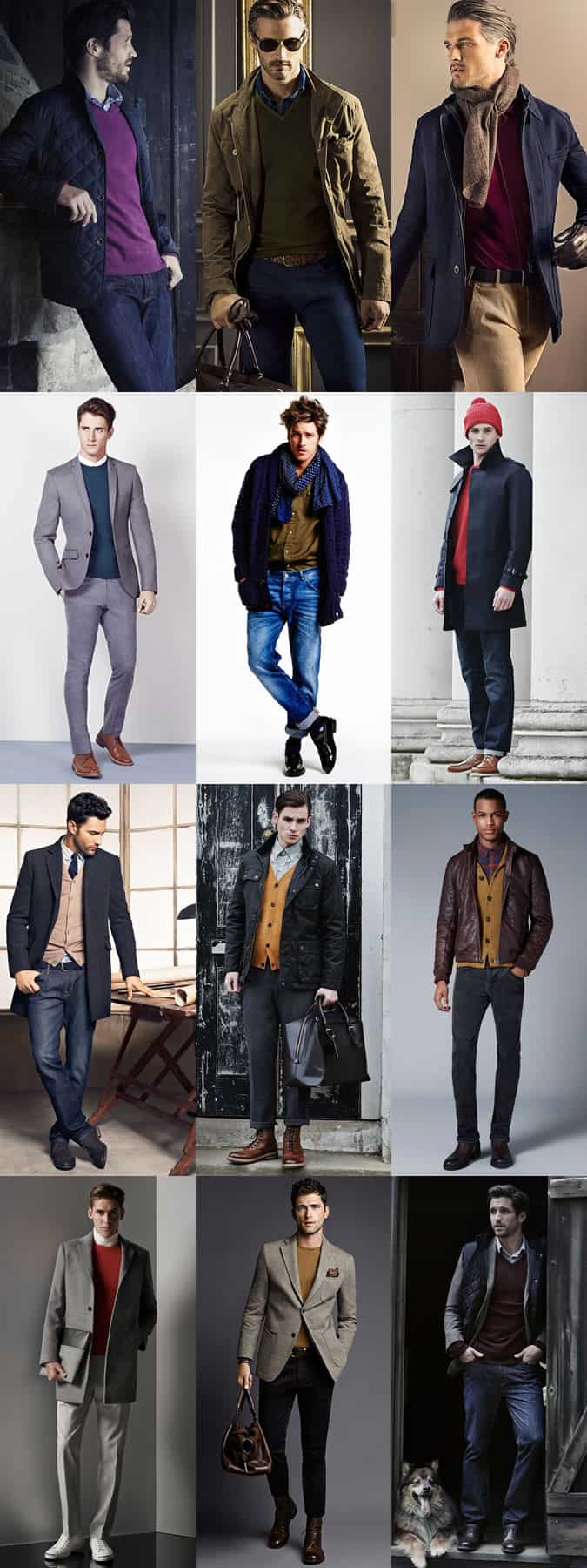 Cách thêm chiều sâu cho trang phục thu / đông của bạn 4 Lookbook lấy cảm hứng từ trang phục xếp lớp màu cho nam