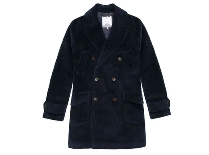 Elwin coat navy corduroy