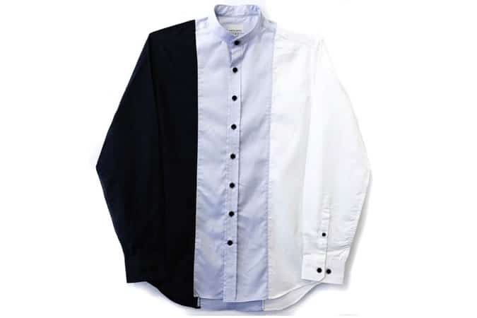Áo sơ mi dệt thoi colorblock