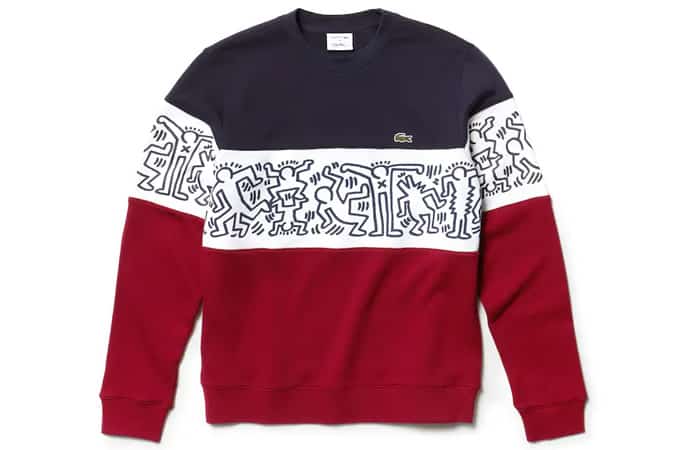 Trang phục nam mới tốt nhất để mua ngay bây giờ 17 Áo len lông cừu nam keith haring in cổ thuyền colourblock