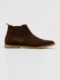 Topman trigger chelsea brown suedette chelsea boots