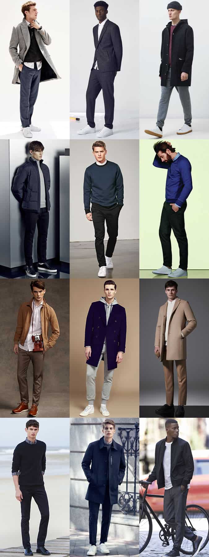 Phong cách giày dép nam hàng đầu cho mùa thu / đông 2015 3 Giày thể thao đế thấp bằng da nam / trainers outfit inspiration lookbook