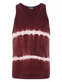 Topman burgundy tie dye vest