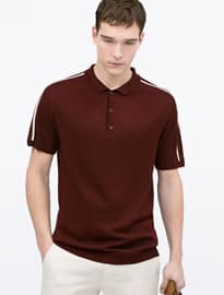 Áo sơ mi ngắn tay zara với vai sọc