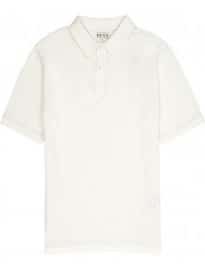 Reiss hector open weave áo polo ecru