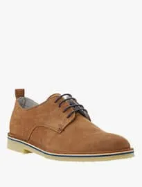 Bertie buzz suede desert derby shoes tan