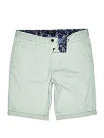 Quần short chino màu xanh lá cây bạc hà river island