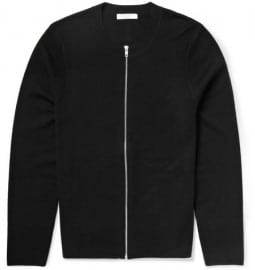 Áo khoác len buộc dây sandro zip