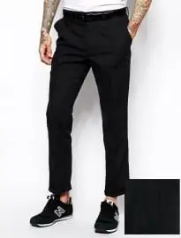 Quần asos slim fit suit in poplin