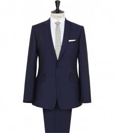 Reiss bishopsgate mohair wool notch veel suit màu xanh lam sáng