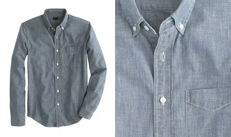 J crew indigo nhật bản áo sơ mi chambray