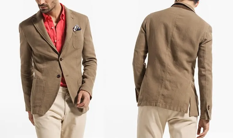 Áo khoác bông ramie nhuộm massimo dutti