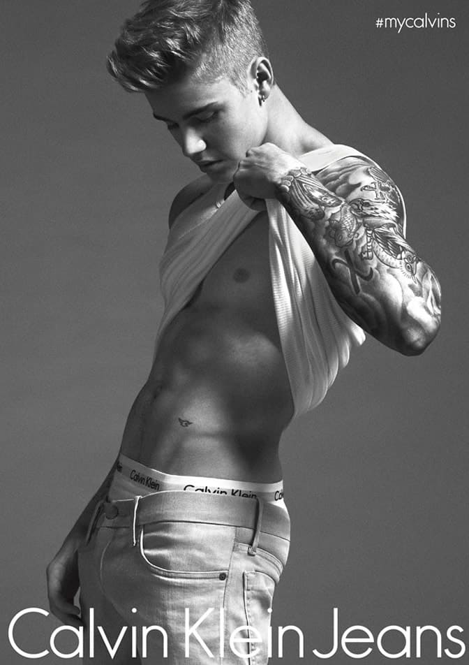 Justin bieber x calvin klein chiến dịch ss15