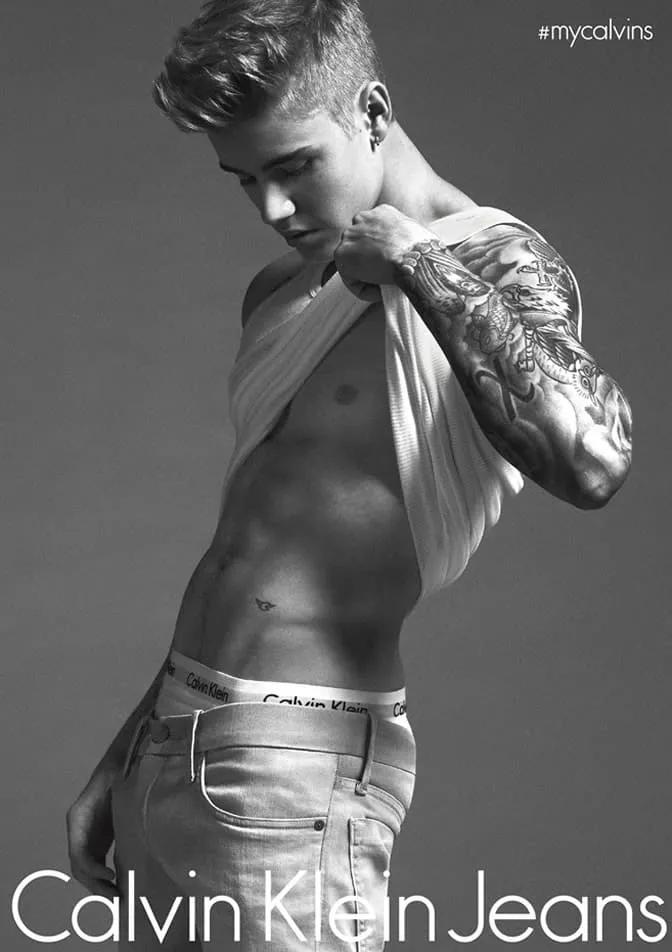 Justin bieber x calvin klein chiến dịch ss15