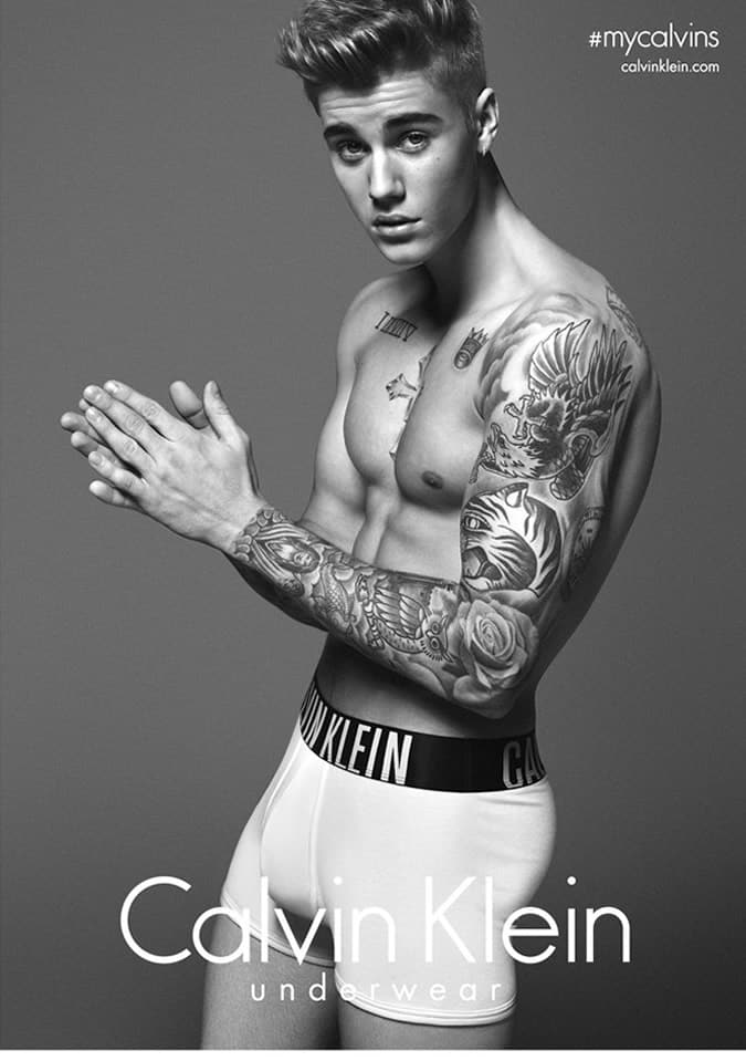 Justin bieber x calvin klein chiến dịch ss15