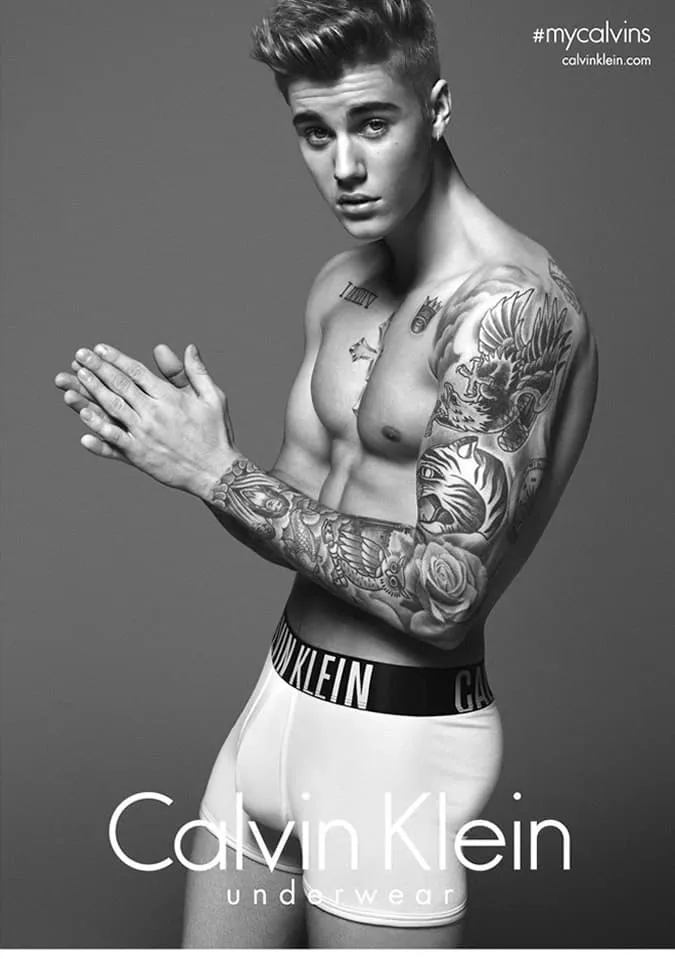 Justin bieber x calvin klein chiến dịch ss15