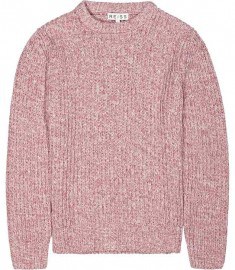 Reiss juke mutli yarn crew neck jumper rose