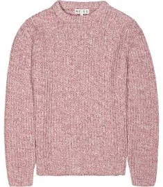 Reiss juke mutli yarn crew neck jumper rose