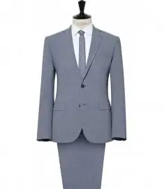 Phát hành lại rushby three button notch veel linen suit airforce blue