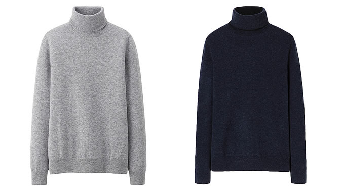 Các bổ sung về tủ quần áo dạng con nhộng: mùa thu năm 2014 10 Áo len cổ lọ uniqlo cashmere