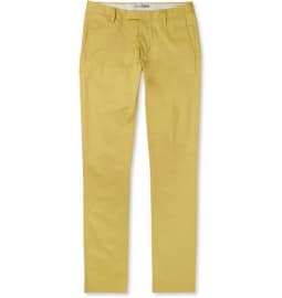 Acne studios max satin quần dài cotton pha trộn mỏng vừa vặn