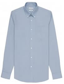 Reiss ascot áo sơ mi oxford trắng