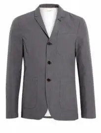 Universal works grey houndstooth cotton drayton blazer