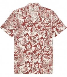 Reiss 1971 jamaica áo ngắn in hình lá bằng đất nung